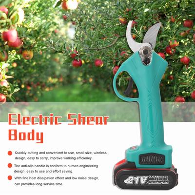 21V Cordless Electric Pruner Pruning Shear Efficient Fruit Tree Bonsai Pruning Branches Cutter