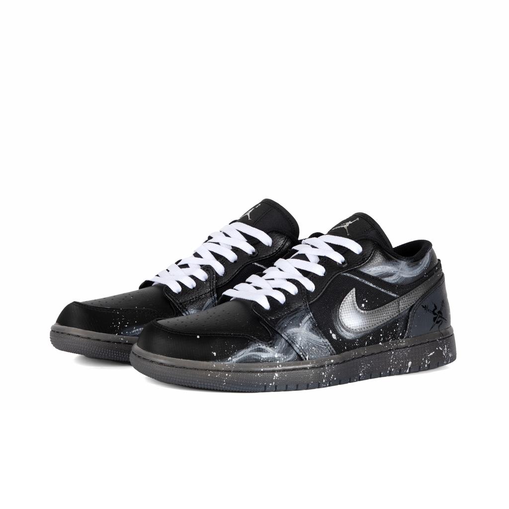Jordan Air Jordan 1 Low Top Vintage Basketball Shoes Unisex Black HV5968-001(Team186-)