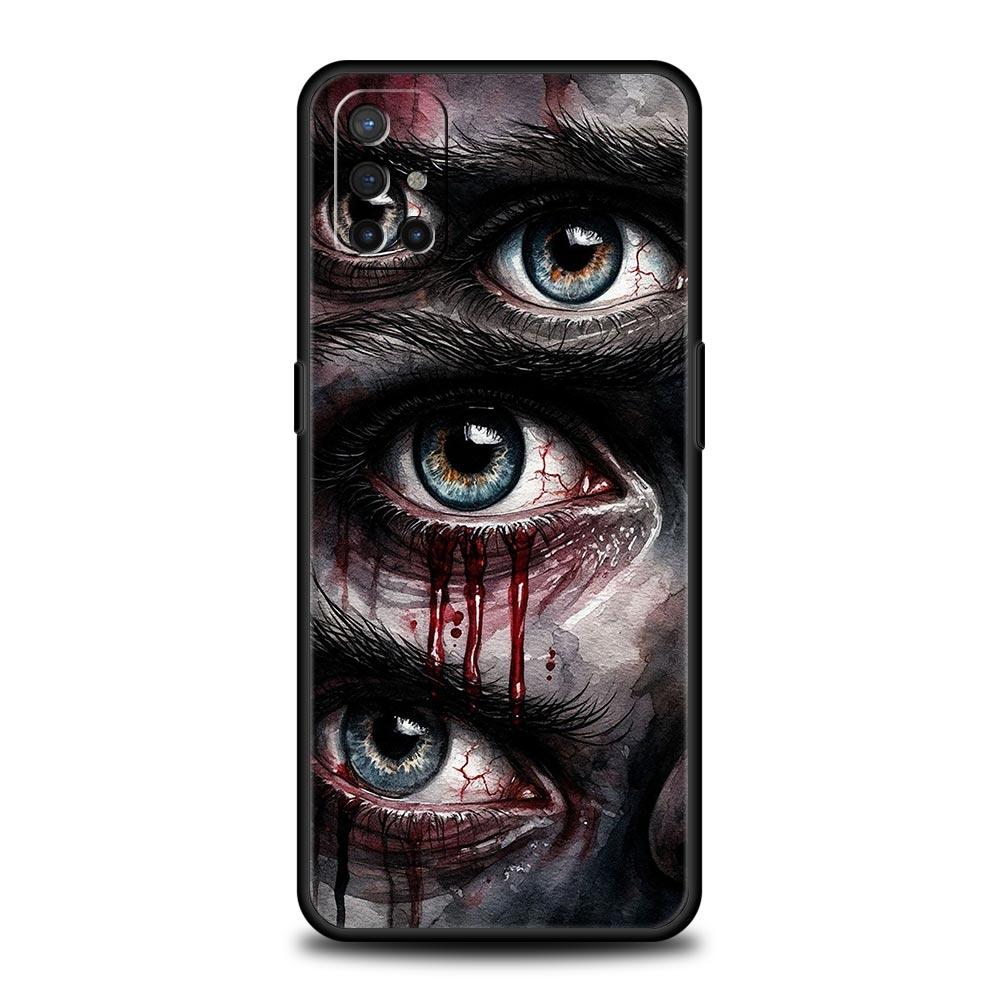 Scary Devil Eye Pattern Phone Case For OnePlus 15 13 12 11 10 Pro 13T 13R 12R 9 8T 8 7 7T 9R Nord 2T CE 2 3 4 5G Soft Cover