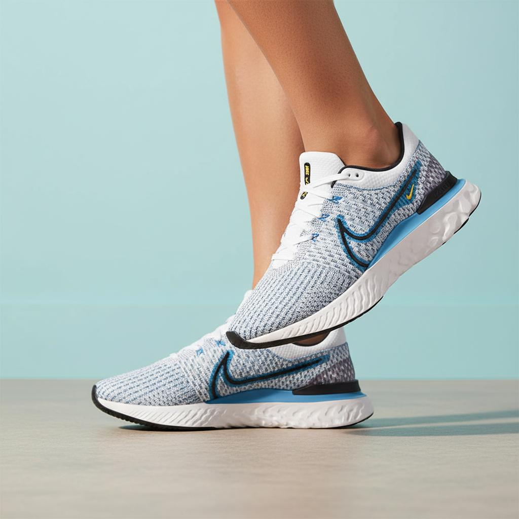 Nike React Infinity Run Flyknit 3 White Blue Orbit Men Sneakers Chlorine-Blue Black DH5392-102