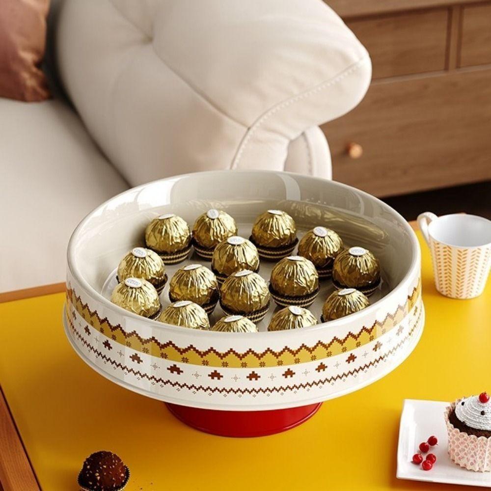 Large Capacity Dried Fruit Plate Plastic Fruit Serving Tray  Tea Table