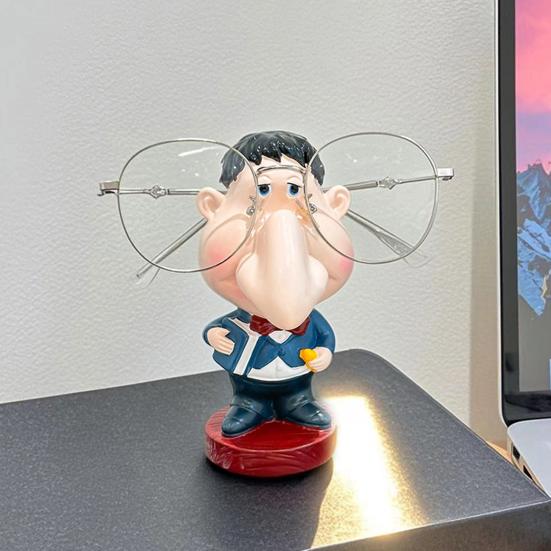 Mężczyzna z dużym nosem Uchwyt na okulary Stojak na okulary Figurka Nauczyciela Statua Dekoracja biurka Uchwyt na okulary przeciwsłoneczne Stojak na okulary