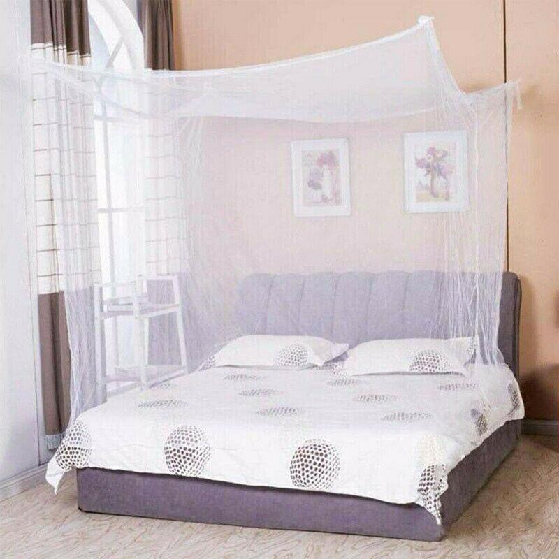 2026 Summer Home Mosquito Nets 4 Corner Post Bed Canopy Net Double Bed Lightweight Fashion Bedding Mosquito Nets