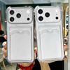 Clear Wallet Card Holder Case for Iphone Air 17 E 16 Pro Max 15 Plus 14 13 12 Mini 11 Xr Xs Max 17Pro Shockproof Slim Fit Protective Soft Wallet Cover