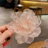 New Sweet Mesh Flower Hair Clip Women Girls Side Section Bangs Hairpin Seaside Vacation Photo Hair Accessories