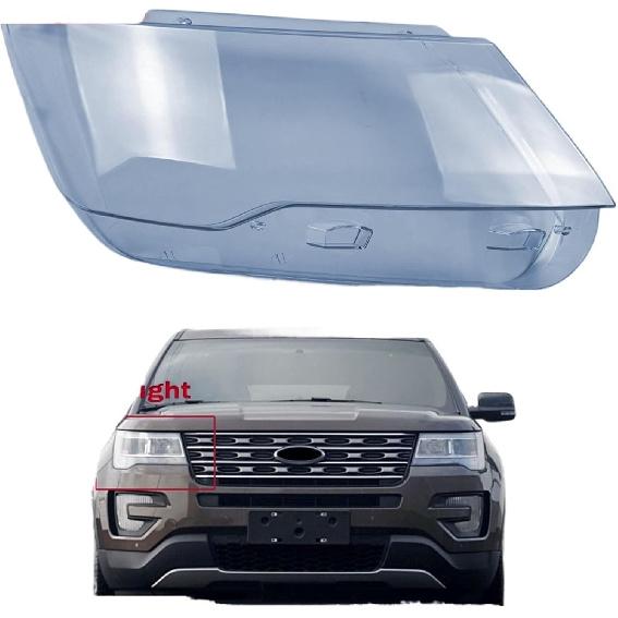 Compatible for Ford Explorer 2016 2017 2018 Headlamp Transparent Cover Headlight Shell Lampshade Case Plexiglass Replace Original Lens(Left)
