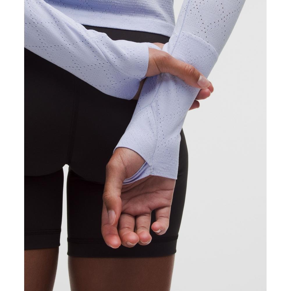 Lululemon Swiftly Tech Long Sleeve Shirt 2.0  Waist Length Diamond Drop Serene Blue