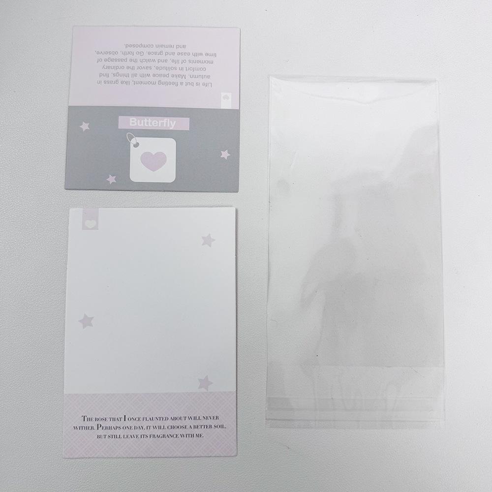 5 Set Korean Cute Animal Party Card Head Card Back Opp Bag  Star 3 Inch Photo Card DIY Packing Material Kawaii Gift Packaging