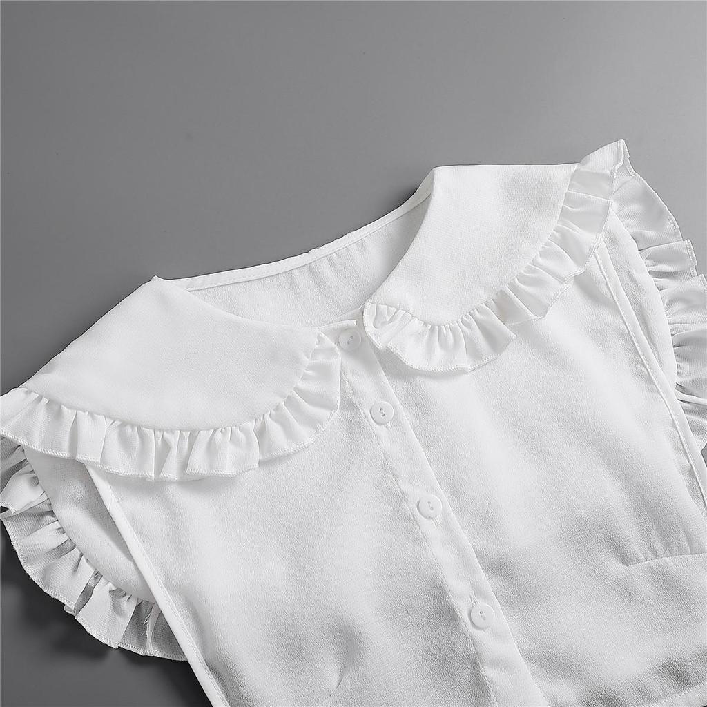 Słodki i Uroczy Ozdobny Kołnierzyk Lalki Damska Koszula