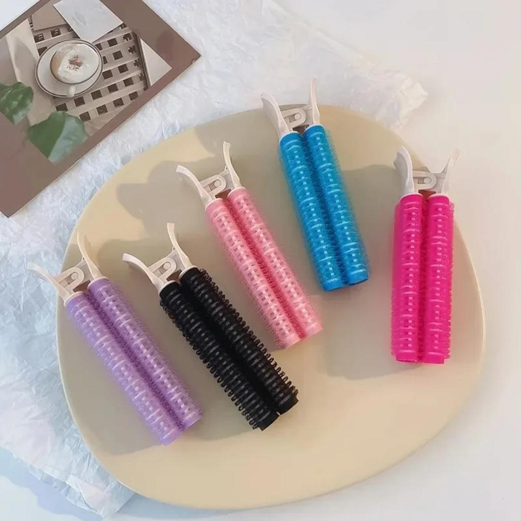 2Pcs Bangs Hair Root Fluffy Hair Clips Lazy Hair Top Styling Curling Barrel Portable Korean Hair Clips Hair Rollers