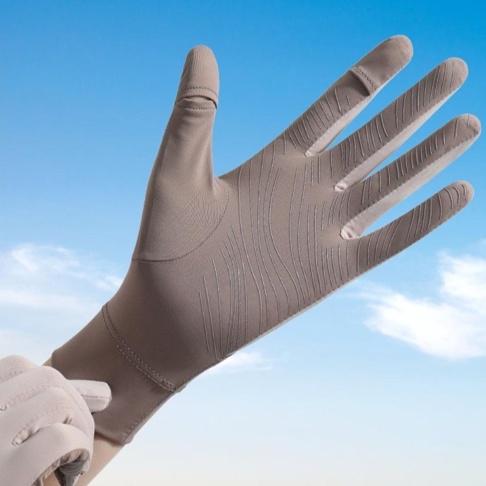 Highly Elastic Ice Silk Gloves Touch Screen Driving Mittens Riding Driving Gloves Outdoor Sports