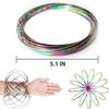 Ring Spinner Arm Magic Kinetic Spring 3D Bracelet Spring Fidget Ring Rainbow Interactive Spring Toy Gift For Adult Stress Easing