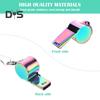 1Pc/2Pcs Sports Whistle Stainless Steel Whistle with Lanyard Loud Crisp Sound Whistle for Coaches Referee Official