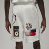 Jordan Graphic Print Drawstring Mid-Waist Casual Shorts Men Bottoms White DQ7543-133