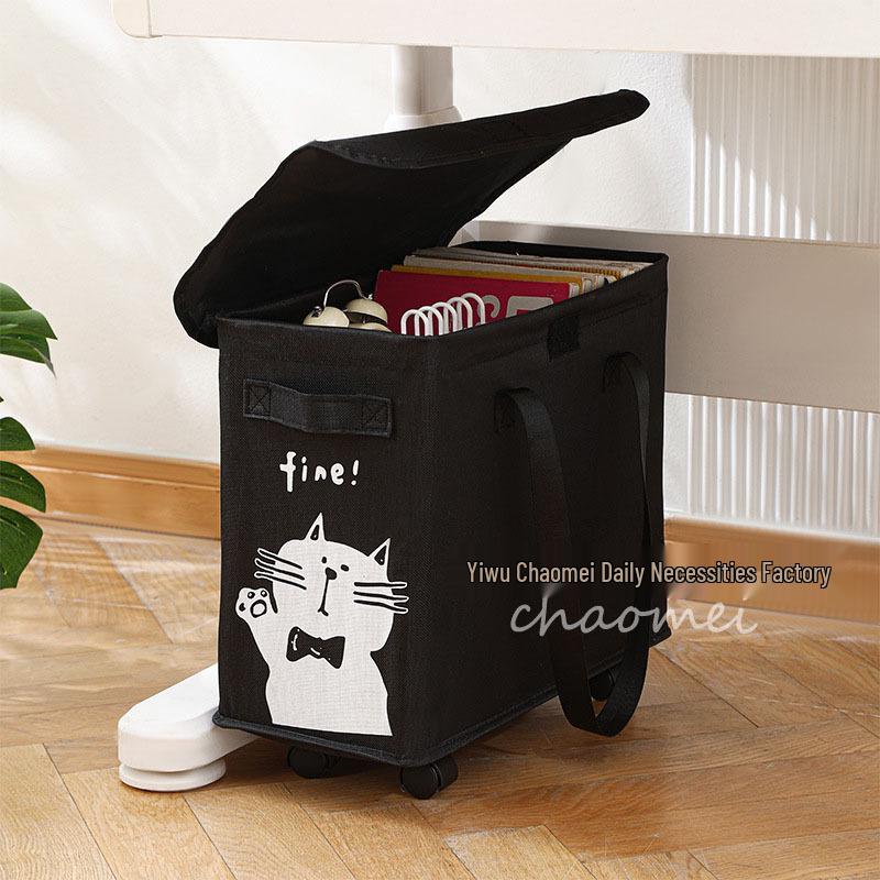 Mobile Under-Desk Office Storage Basket with Wheels