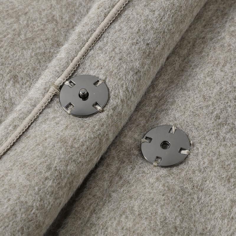 Middle Age Women's Wool & Blends Coats Plus Size Autumn Outerwears Elegant Loose Lady Jackets