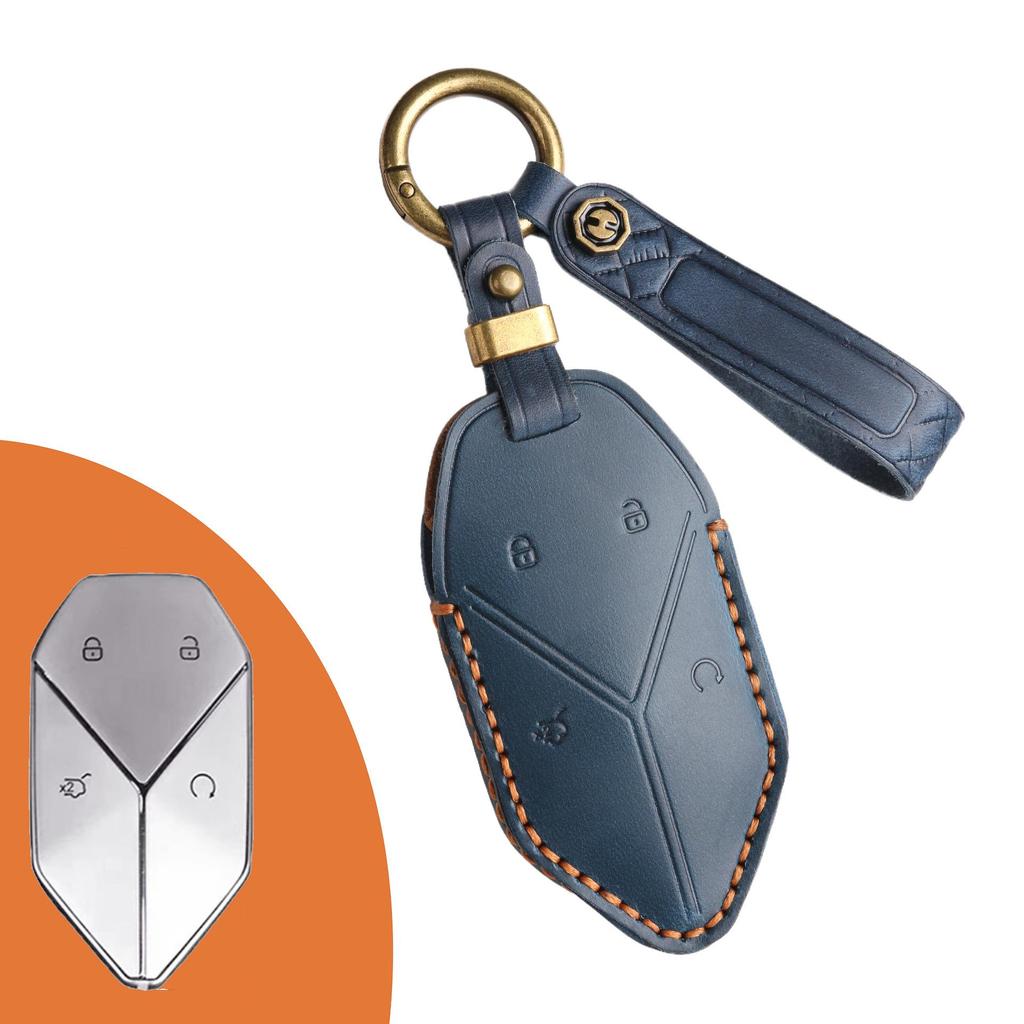 2024 Leopard 5 Genuine Leather Key Shell - Special Edition Cowhide Accessory