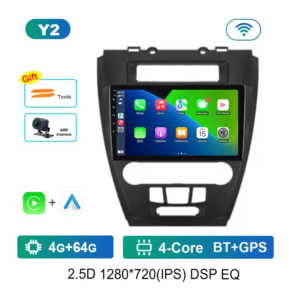Car Radio Multimedia Player Android System 9'' for Ford Fusion Mondeo Mustang 2009 - 2012 WiFi DSP Stereo GPS Navi 4G HD Screen
