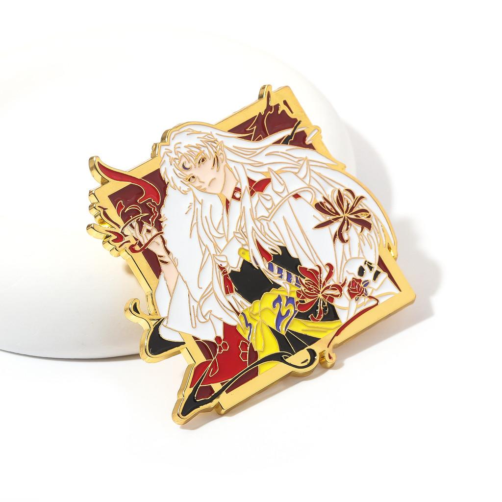 Inuyasha Sesshoumaru Character Chest Badge Alloy Pin For School Bags And Jackets