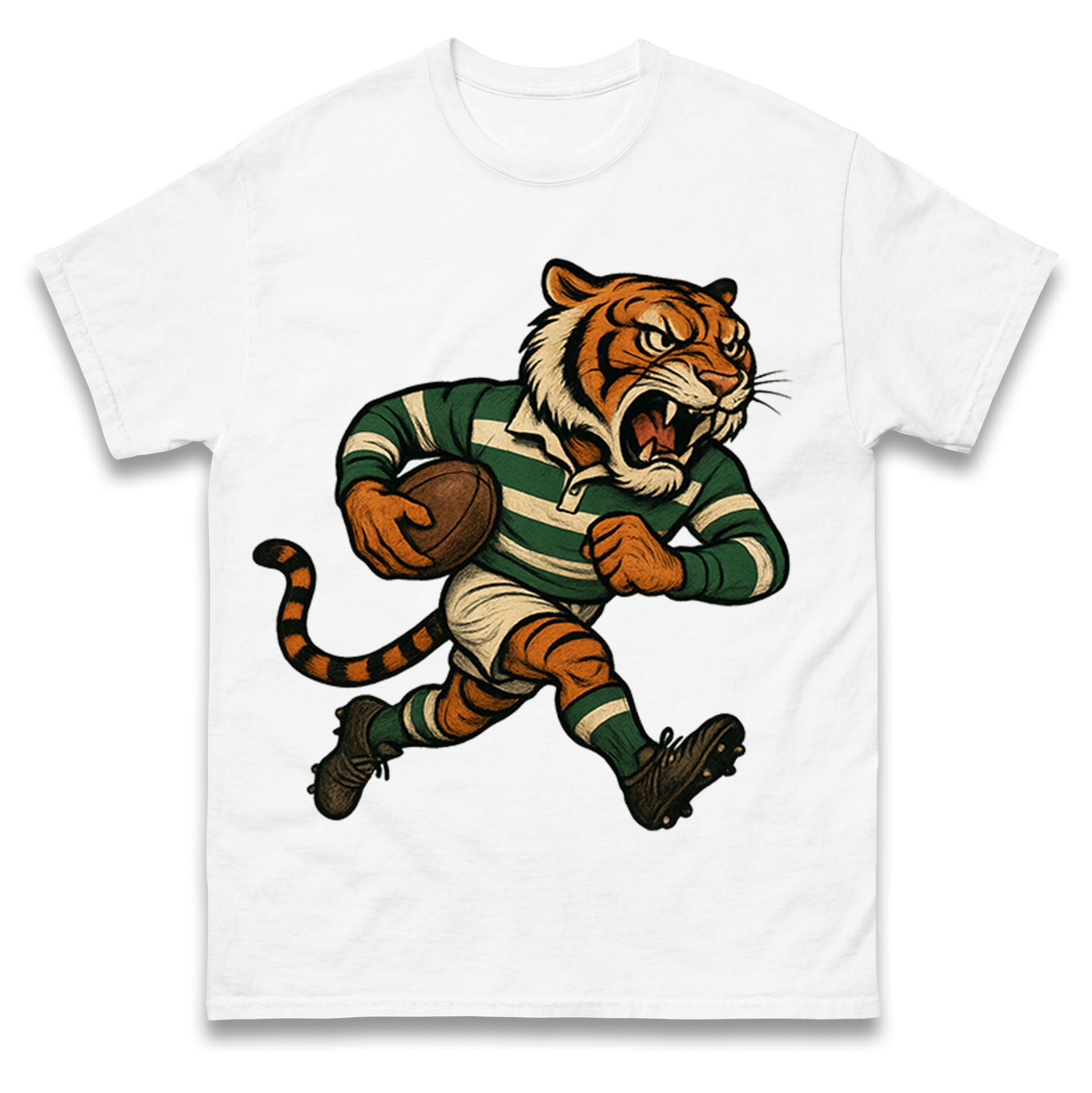 Retro Leicester Tigers T Shirt Tshirt Mens Womens Unisex Tops Tees XL