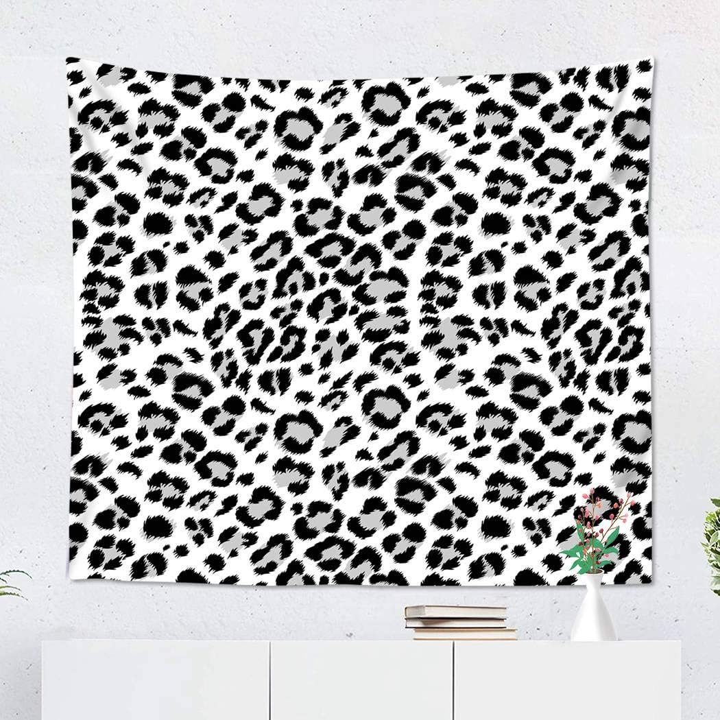 Suklly tapestry black white cow leopard spots 75x100 чёрный