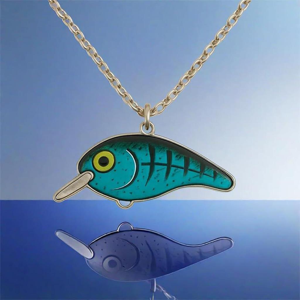 Fish Shape Pendant 2D Flat Acrylic Christmas Necklace