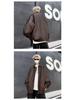 Men's Trendy PU Leather Motorcycle Jacket – Spring/Autumn, High-End Look, Handsome Casual Loose Fit, Lapel Design.