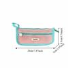 Retro Color Transparent Pencil Bag Nylon Zipper Stationery Bag Portable Mesh Pencil Case  Outdoor