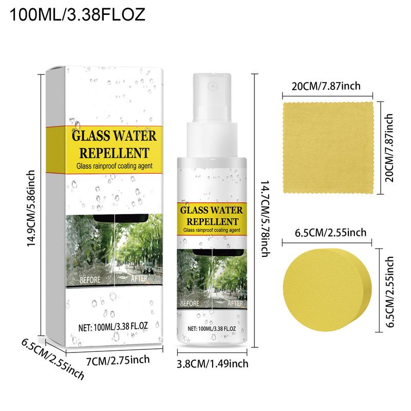 Car Glass Antifogging Agent 100ml Windshield Glass Water-Blocking Anti-Fogging Coating Spray Household Glass Cleaning Car Window