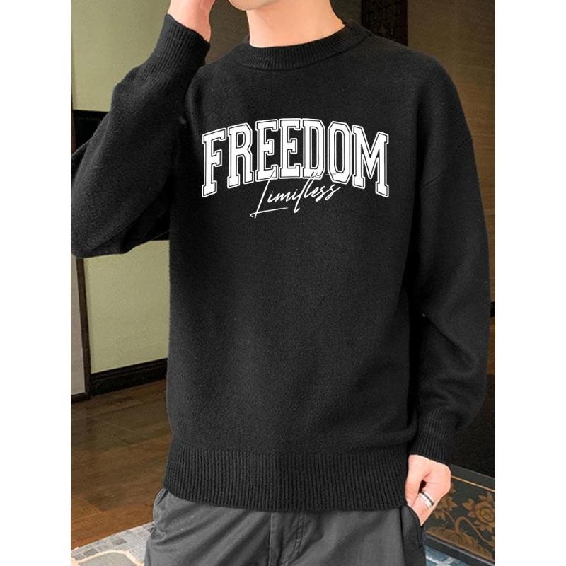 

Men s Classic Crew Neck Sweater, Regular Fit, Casual Style XXL чорний