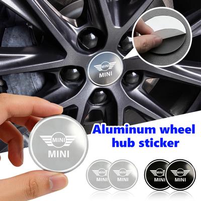4 Stück Auto Radnabenkappe Emblem Logo Aufkleber Auto Dekorationszubehör für MINI Cooper R55 R56 R57 R58 R59 R60 R61 JOHN