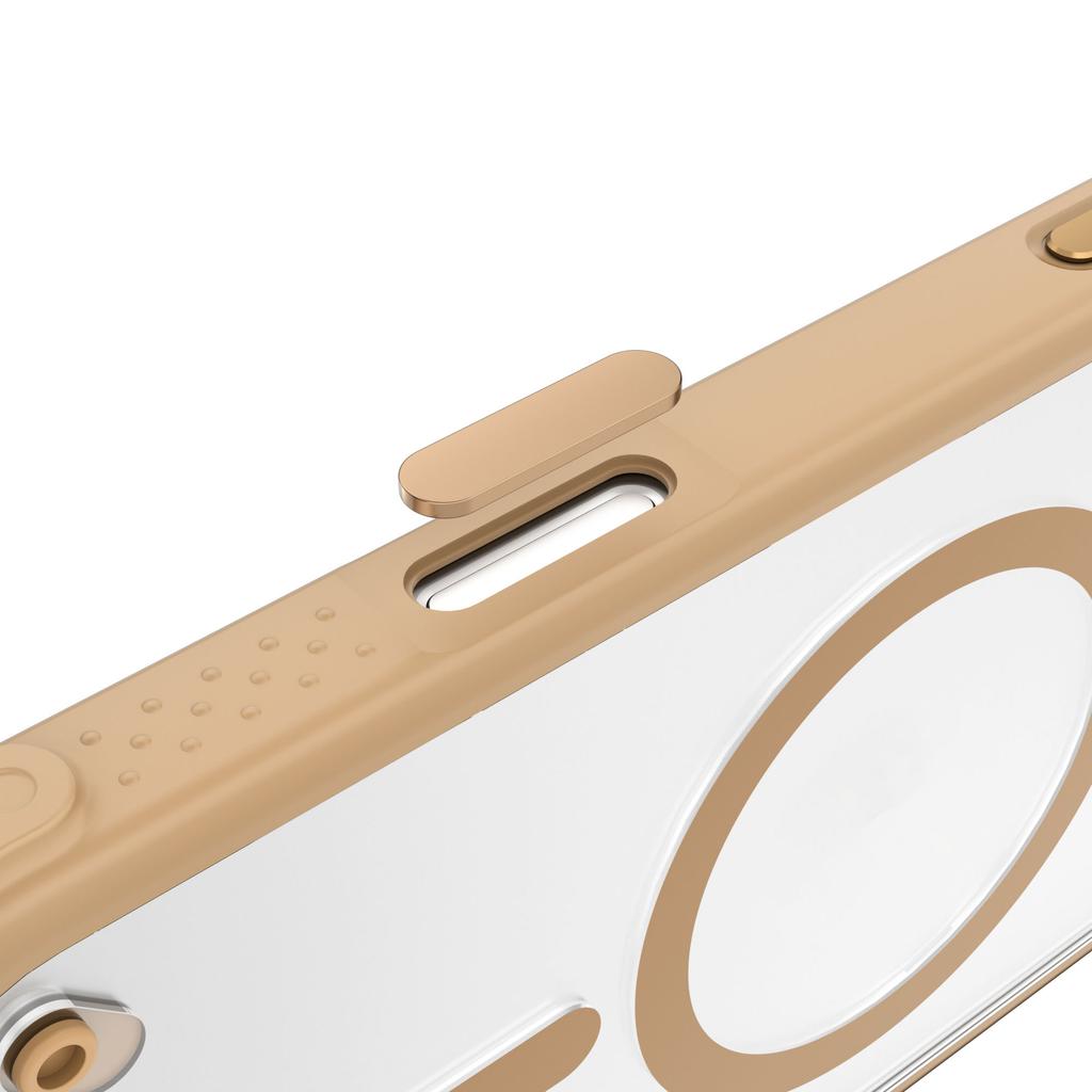 For iPhone 16 Pro Max Case Compatible with MagSafe Corner Protection PC+TPU Clear Back Cover