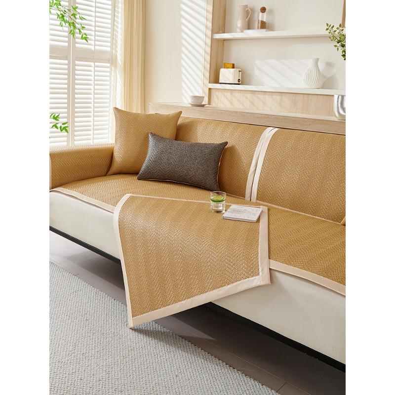 Summer Summer Mat Sofa Cushion Summer Anti-Scratching Rattan Mat Cushion Non-Slip Sofa Cover Seat Cushion