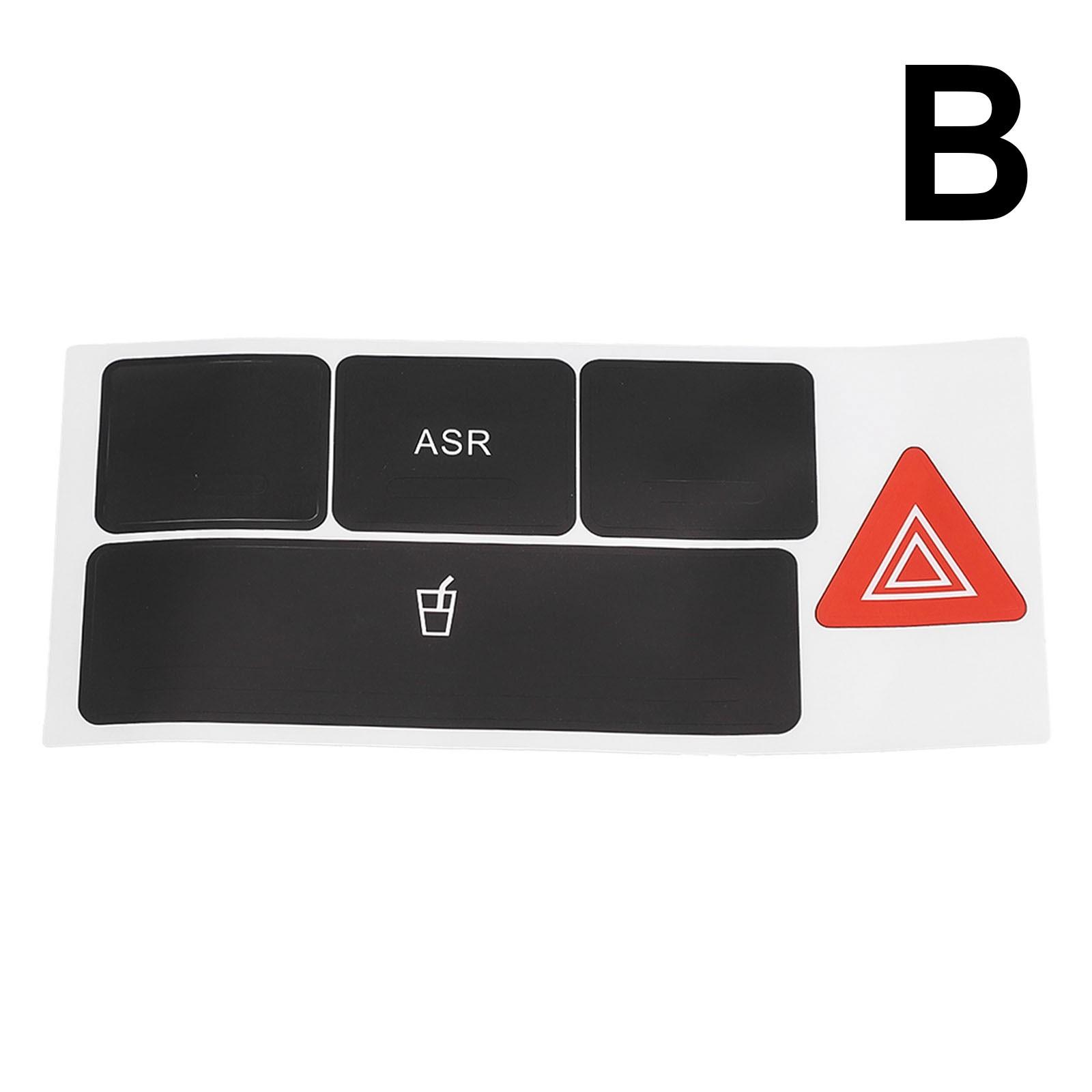 

Black Decal Sticker Black Overlay Button Repair Center Console B