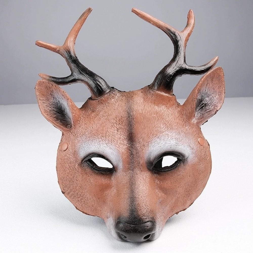 Cosplay Prom Props Masquerade Mask Deer Head  Mask Halloween Mask Kabuki Kitsune Mask Animal Mask