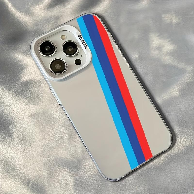 Tri color block design phone case suitable for iPhone 17, 16, 15, 14, 13, 12, 11 Pro/Max/Plus anti drop and shockproof iPhone 13