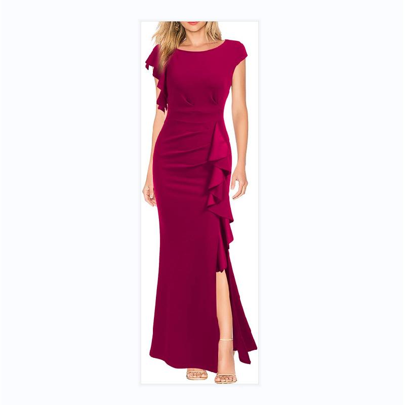 2026 Elegant Commuting Dress, Evening Gown, Ruffled Mermaid Tail Women's Long Dress