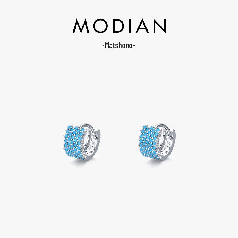 S925 Sterling Silver Turquoise Hoops: Elegant, Cool Style Women s Earrings