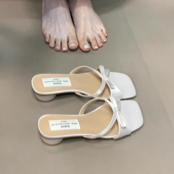 

Модная обувь женская 2025 Квадратный носок Женские тапочки Бант-бабочка Новые летние скандалы Шлепанцы Обувь с бантом-бабочкой Женская 2025 Тапочки С 35