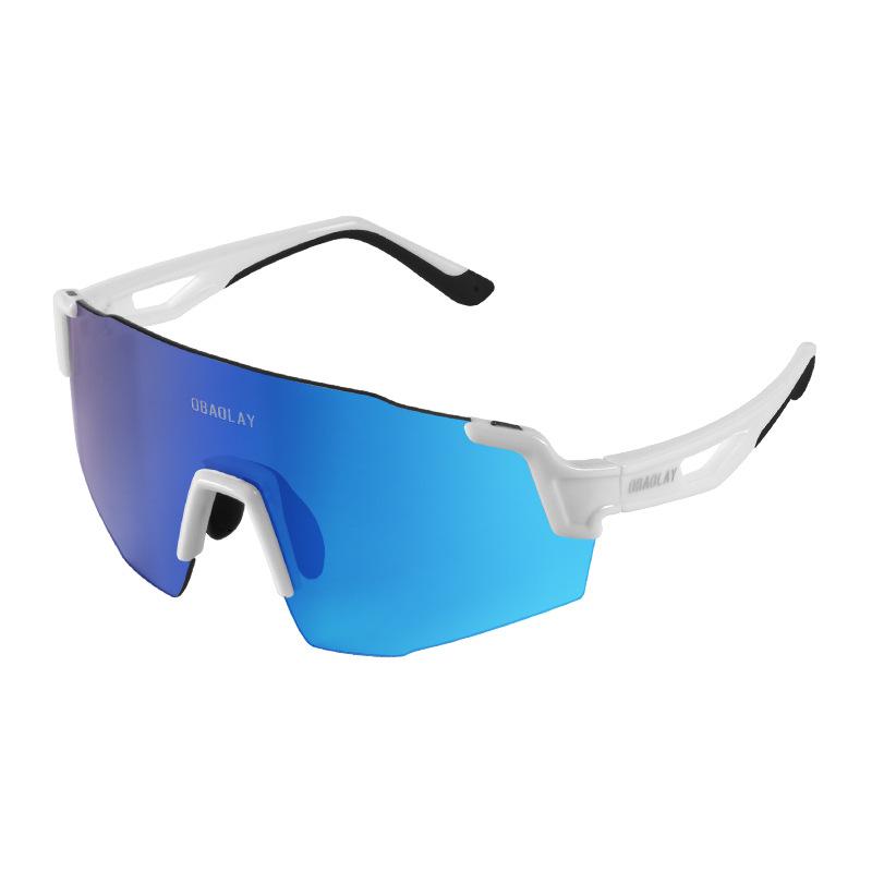 

Oubao s Color-Changing Cycling Glasses for Running, Hiking, Windproof Mountain Bike Protective Eyewear, Myopia Sports Glasses White and black frame+Col