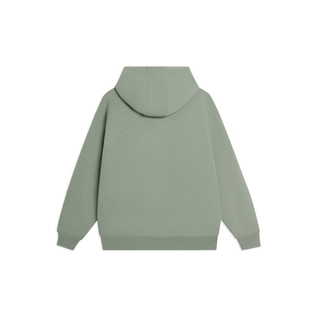 Li-Ning Vital Essential Embroidered Cotton Hoodie Unisex Tops Secret-Porcelain AWDSC97-3