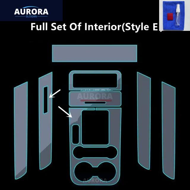 Pro VOLKSWAGEN TOUAREG 11-18 Průhledná ochranná fólie z TPU na středovou konzolu interiéru vozu, fólie proti poškrábání a opravná fólie, příslušenství