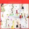 Vibrant Growth Height Chart Removable Wall Decal For Kids And Baby Room Decor