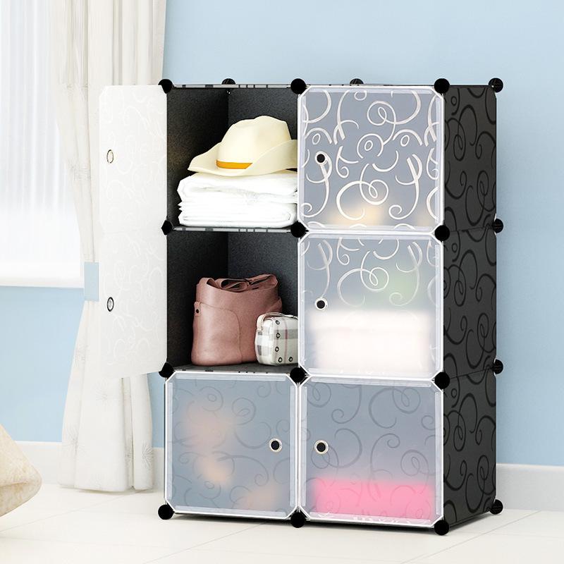 Vanden Minimalist Plastic Wardrobe: Children's & Adult Bedroom/Dorm Single Resin Storage Closet