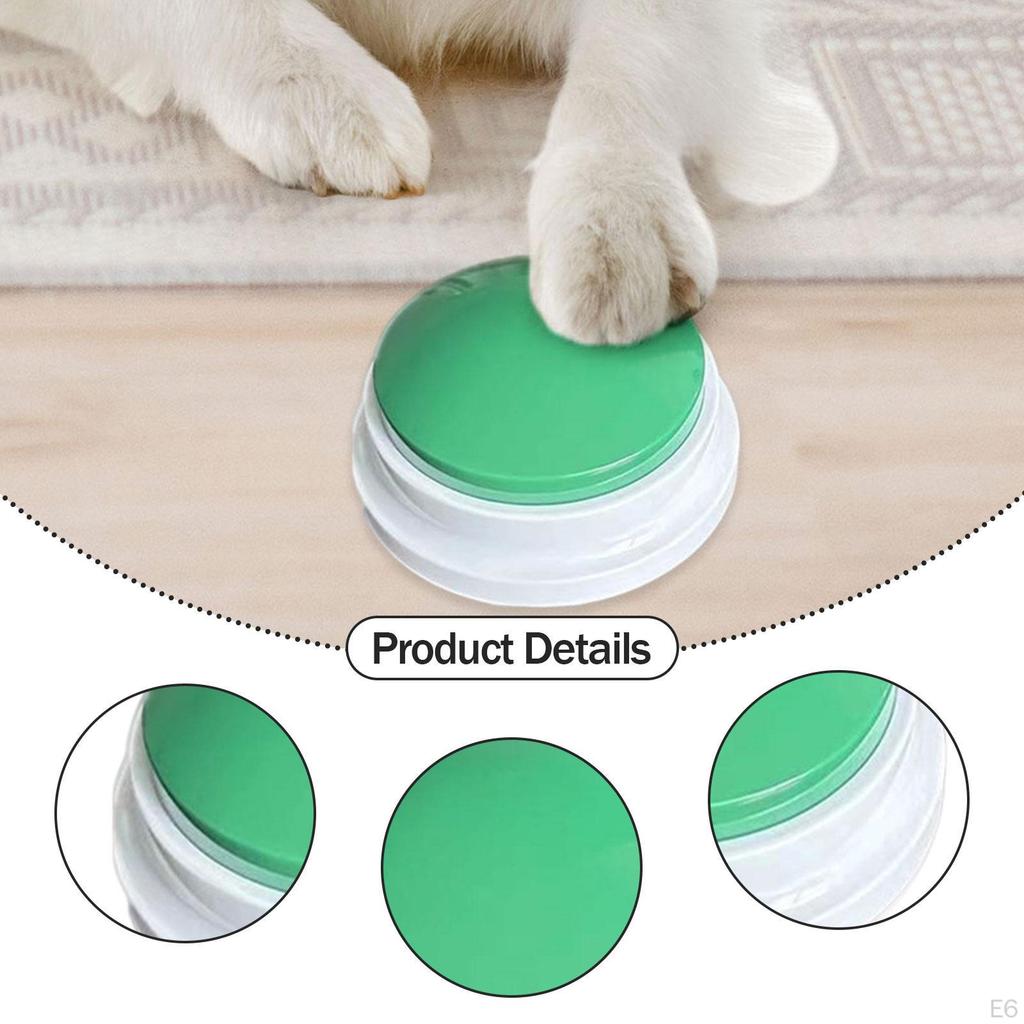 Nagrywalny Mówiący Przycisk dla Kota Psa Dzieci Zabawka Edukacyjna 30S Brzęczyk Odpowiedzi