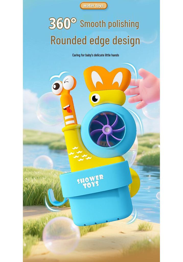 Telescopic Snail Spin-and-Play Water Sprinkler Baby Bath Toy