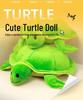 Adorable Green Cartoon Turtle Plush Pillow Doll