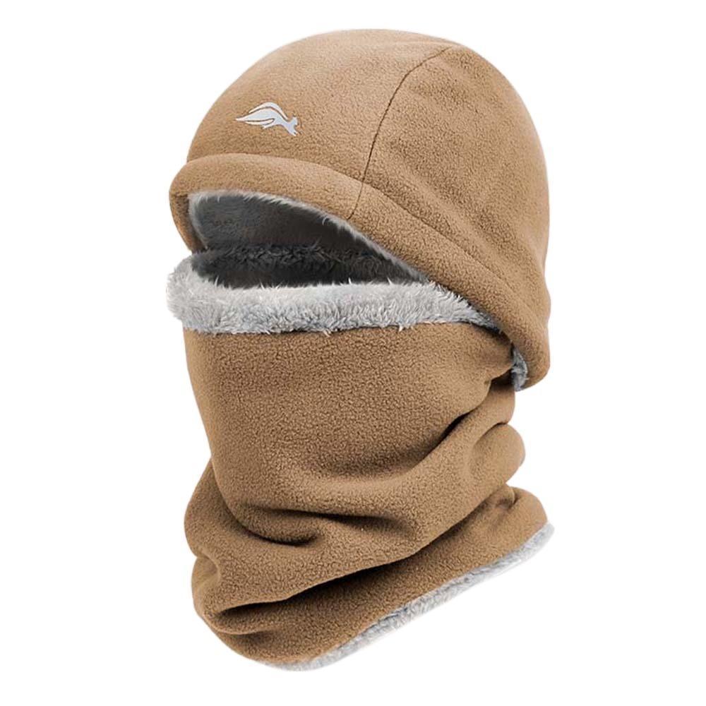 Polar Fleece Hooded Neck Cap Detachable Winter Pullover Hat Versatile Beanie Hat  Women
