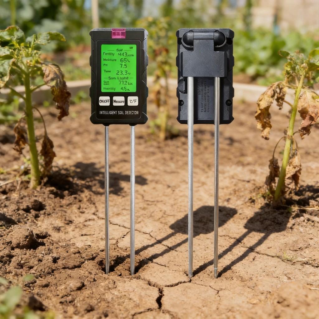 Soil Moisture Tester With Ph And Temperature For Gardening And Farming