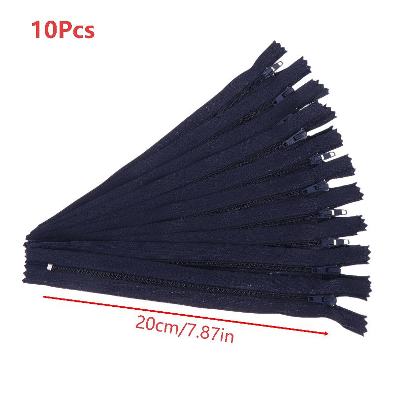 10Pcs Nylon Zippers Rust-proof Slider for Pants Garment Sewing DIY Clothing Repair Household Tailoring Craft Projects